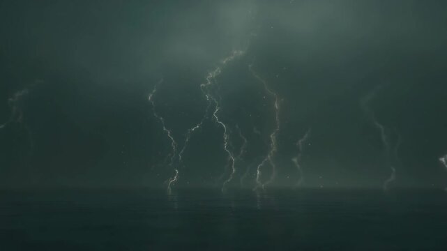 lightning in the water, thunder