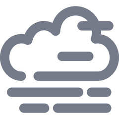 Gray Cloud Icon Representing Fog Or Mist On A Transparent Background Weather Symbol Isolated Graphic