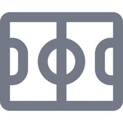 Gray Football Field Icon On White Background With Transparent Background Detail