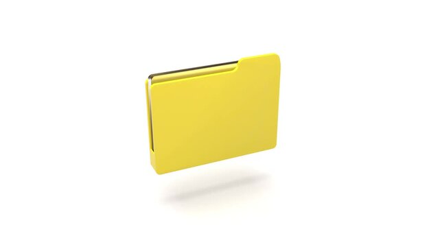 color rainbow office folder on white bg