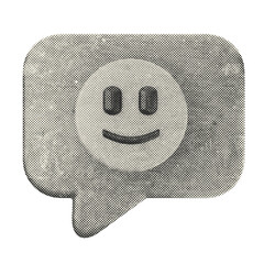 3d chat emoji speech talk bubble icon illustration