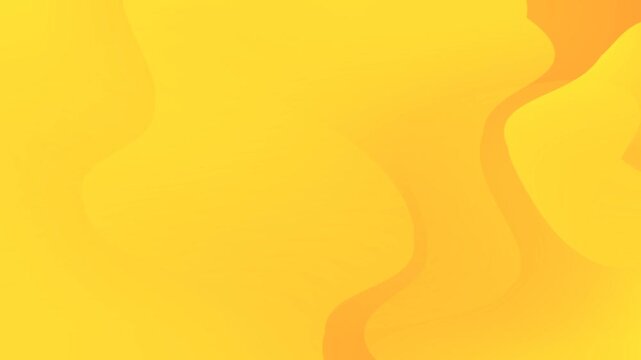 Seamless looping motion background of smooth, flowing liquid waves in shades of yellow, orange, and gold.