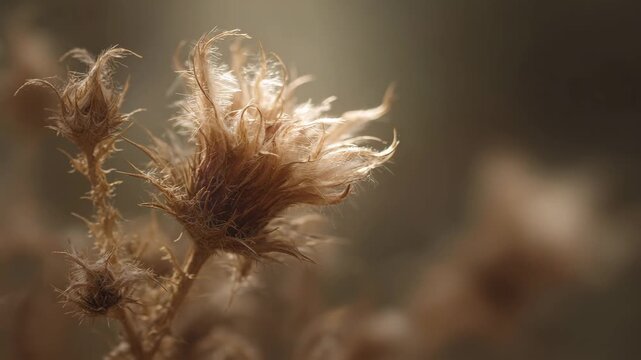 dry thistle flower