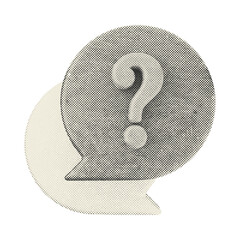 3d chat speech talk bubble icon illustration