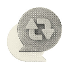 3d chat speech talk bubble icon illustration