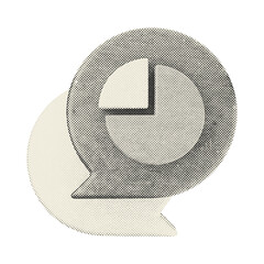 3d chat speech talk bubble icon illustration