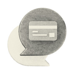 3d chat speech talk bubble icon illustration