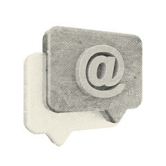 3d chat speech talk bubble icon illustration