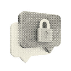 3d chat speech talk bubble icon illustration