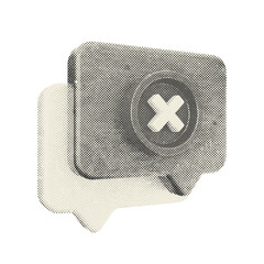 3d chat speech talk bubble icon illustration