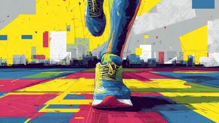 silhouette of a runner's legs