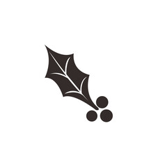 Stylized heart-shaped flower with two leaves on a white background, simple graphic design.