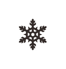 Stylized heart-shaped flower with two leaves on a white background, simple graphic design.