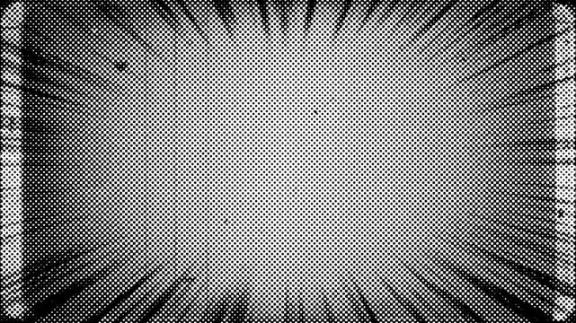 Retro style manga comic book energy lines with film frame and heavy texture effects
