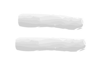 Fototapeta premium Two abstract white brush strokes with torn edges on a clean white background