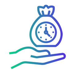 fast servive Line Gradient Icon