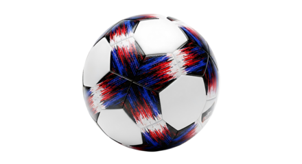 A colorful soccer ball isolated on transparent background
