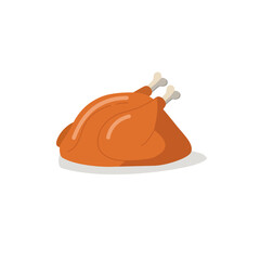 Roast Turkey Icon for Thanksgiving Celebration
