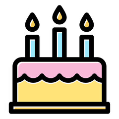 birthday cake vector illustration