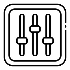 equalizer icon for adjusting sound frequency balance