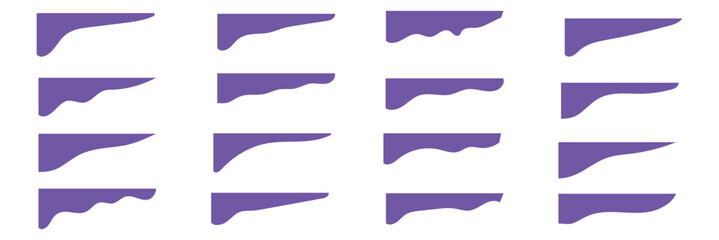 Border shape wave design, dividers shapes, frame template curve collection