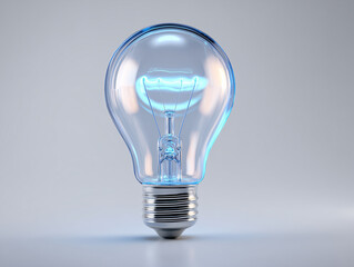 light bulb on blue background