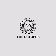 Octopus logo template vector illustration design