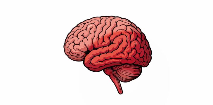 human brain isolated on white background