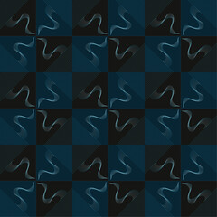 abstract seamless pattern with wireframe art style