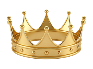 Elegant Golden Crown on white Background Symbol of Royalty and Power Detailed Illustration and Design