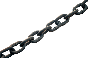 Heavy Iron Chain with Dark Background Symbolizing Strength Connection and Industrial Grit