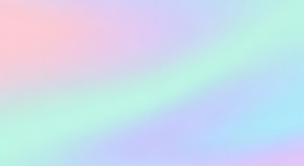 Obraz premium Gentle pastel gradient background with a soft blend of colors, creating a serene and calming atmosphere with a smooth transition of pink, blue, and green