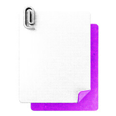 3d file data blank attachment clip halftone style