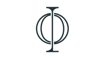 Dark Gray Geometric Abstract Symbol on Transparent Background