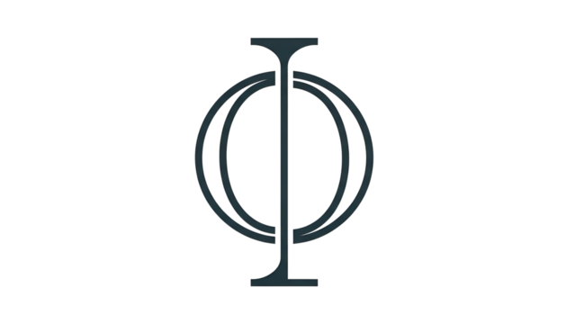 Dark Gray Geometric Abstract Symbol on Transparent Background