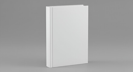Blank White Hardcover Book Mockup with Clean Design for Display Presentation