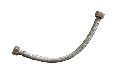 metal water hose isolated
