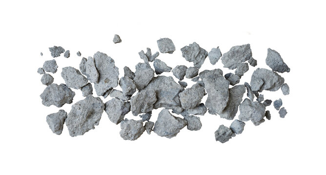 abstract broken rock isolated