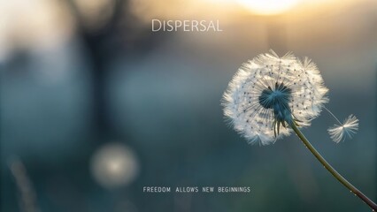 Dandelion in Sunlight with Seeds ready for dispersal