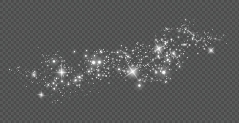 light effect. Vector illustration. Christmas flash. dust.