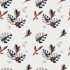Floral hand drawing composition