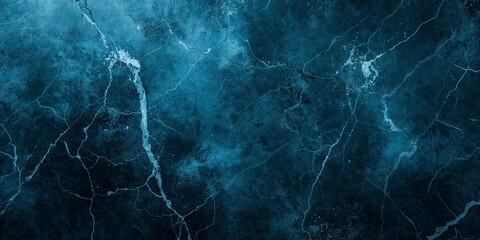 Abstract Dark Blue Marble Texture Background with White Veins Design Element for Luxurious Decoration and Wallpapers
