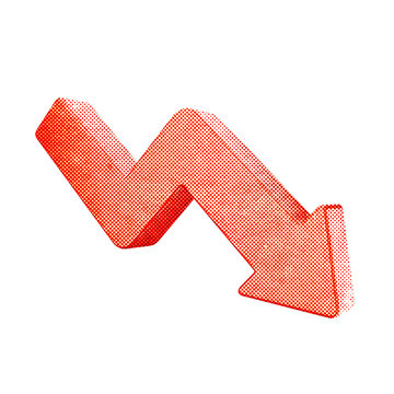 3d arrow increase decrease financial economic profit icon