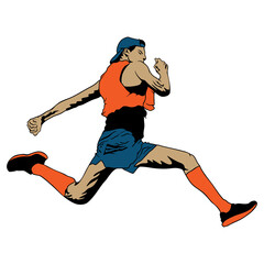 running man vector illustration