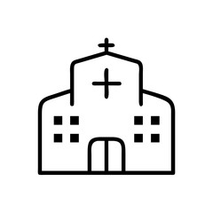Obraz premium Church icon, symbolizing faith and community
