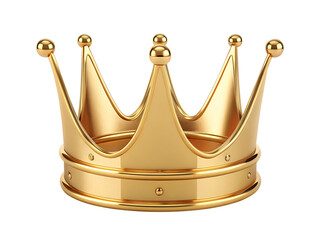 Elegant Golden Crown Symbol of Royalty Leadership and Achievement Detailed 3D Render on Black Background