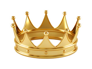 Elegant golden crown symbolizing royalty success and power in a high resolution render perfect for design and luxury themes
