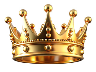 Majestic golden crown with intricate details isolated on a dark background symbolizing royalty leadership and power for kingdom concepts