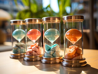 Magnanimous Hourglass Passing of Time Lapse Clouds.