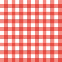 Red gingham checkered pattern background. Seamless red plaid design, perfect for fabric, textile, scrapbooking, and cute digital projects. Soft and sweet vintage aesthetic.